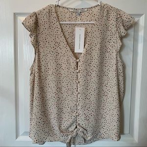 Collective Concepts Tania Flutter Sleeve Top XL